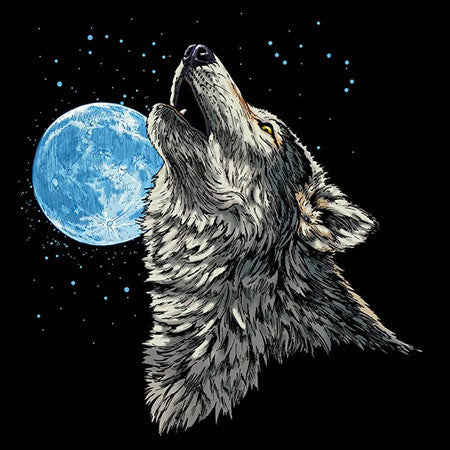 Wolf And Moon