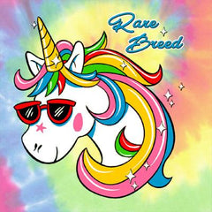 Rare Breed Unicorn Heat Transfer on Tie Die Apparel