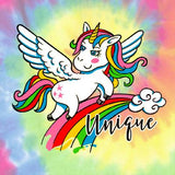 Unique Unicorn Heat Transfer on Tie Die Apparel