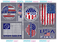 American Pride Heat Transfers by Sun Art Design