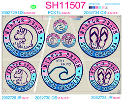 SH11507 - Pastel Coastal Circular Sheet - Complete Set