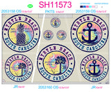 SH11494 - Pastel Beach Circular Sheet - Complete Set