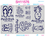 SH11576 - Coastal Tie Dye Sheet - Complete Set