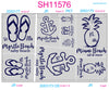 SH11576 - Coastal Tie Dye Sheet - Complete Set