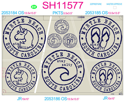 SH11577 - Coastal Circular Tie-Dye Sheet - Complete Set