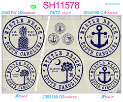 SH11578 - Souvenir Circular Tie-Dye Sheet - Complete Set