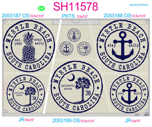 SH11578 - Souvenir Circular Tie-Dye Sheet - Complete Set