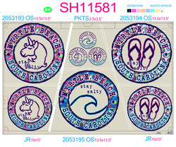 SH11581 - Coastal Paisley Circular Sheet - Complete Set